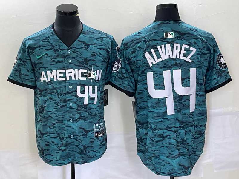 Mens Houston Astros #44 Yordan Alvarez Teal 2023 All Star Cool Base Stitched Baseball Jersey